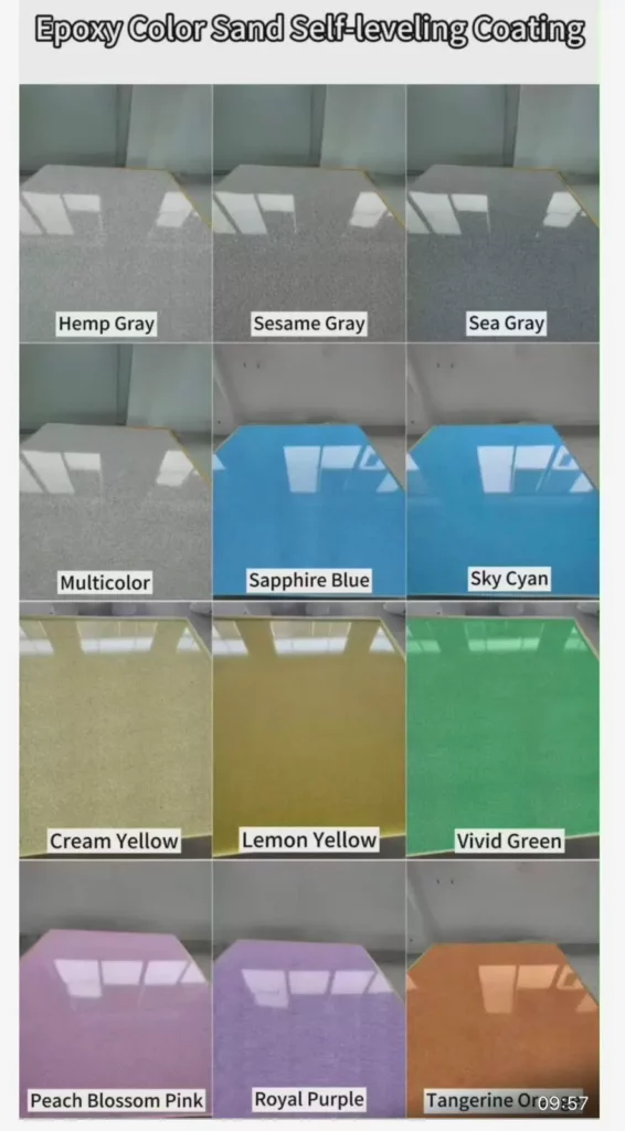 epoxy color and self coating